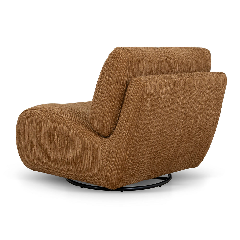 Swivel Lounge Chair | Honey Gold | Myka Home - View 4