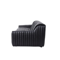 3 Seater Sofa | Black Leather | Myka Home