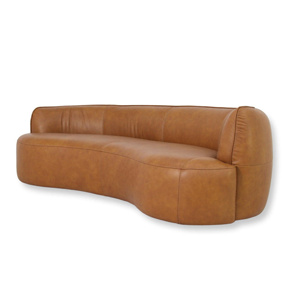 3 Seater Sofa | Amber Tan Leather | Myka Home