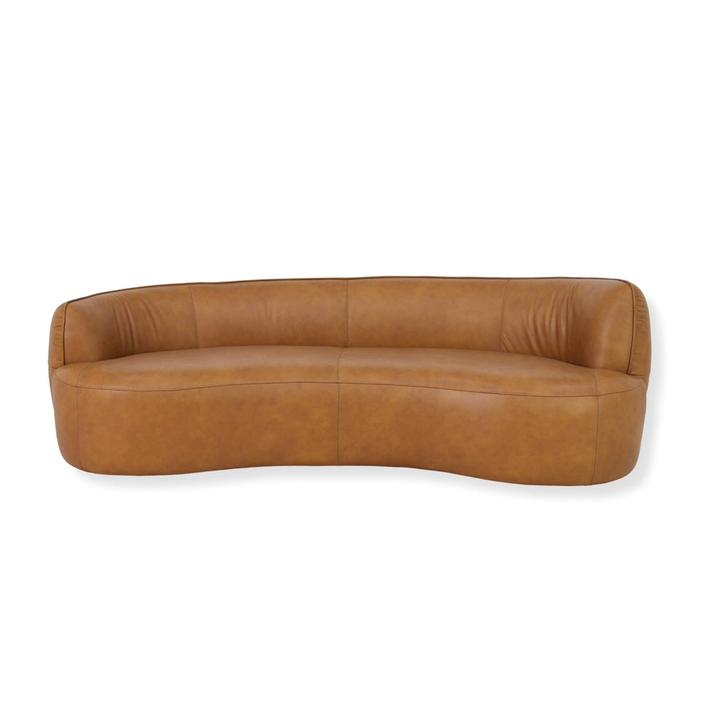 3 Seater Sofa | Amber Tan Leather | Myka Home - View 2