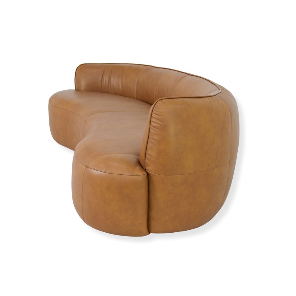 3 Seater Sofa | Amber Tan Leather | Myka Home - View 4
