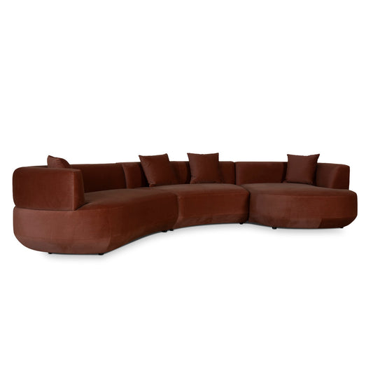 Modular Right Chaise Sofa | Red Bronze | Myka Home