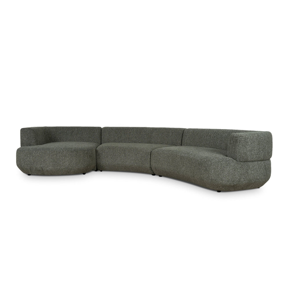 Modular Left Chaise Sofa | Canopy Green | Myka Home - View 3