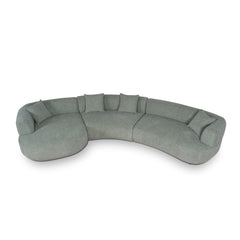 Modular Left Chaise Sofa | Coral Light Green | Myka Home