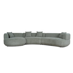 Modular Left Chaise Sofa | Coral Light Green | Myka Home
