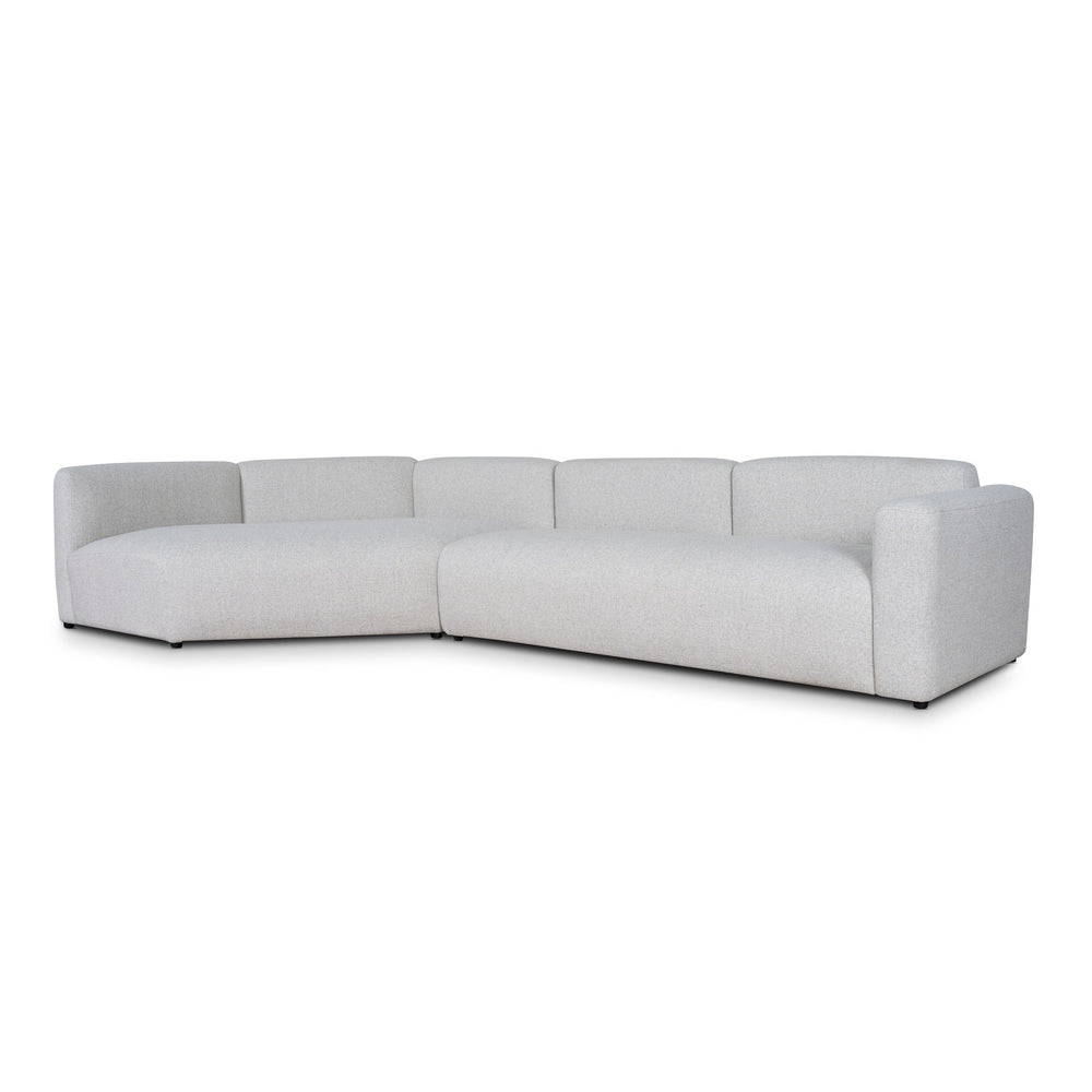 Right Arm Corner Sofa | Textured Beige | Myka Home - View 3