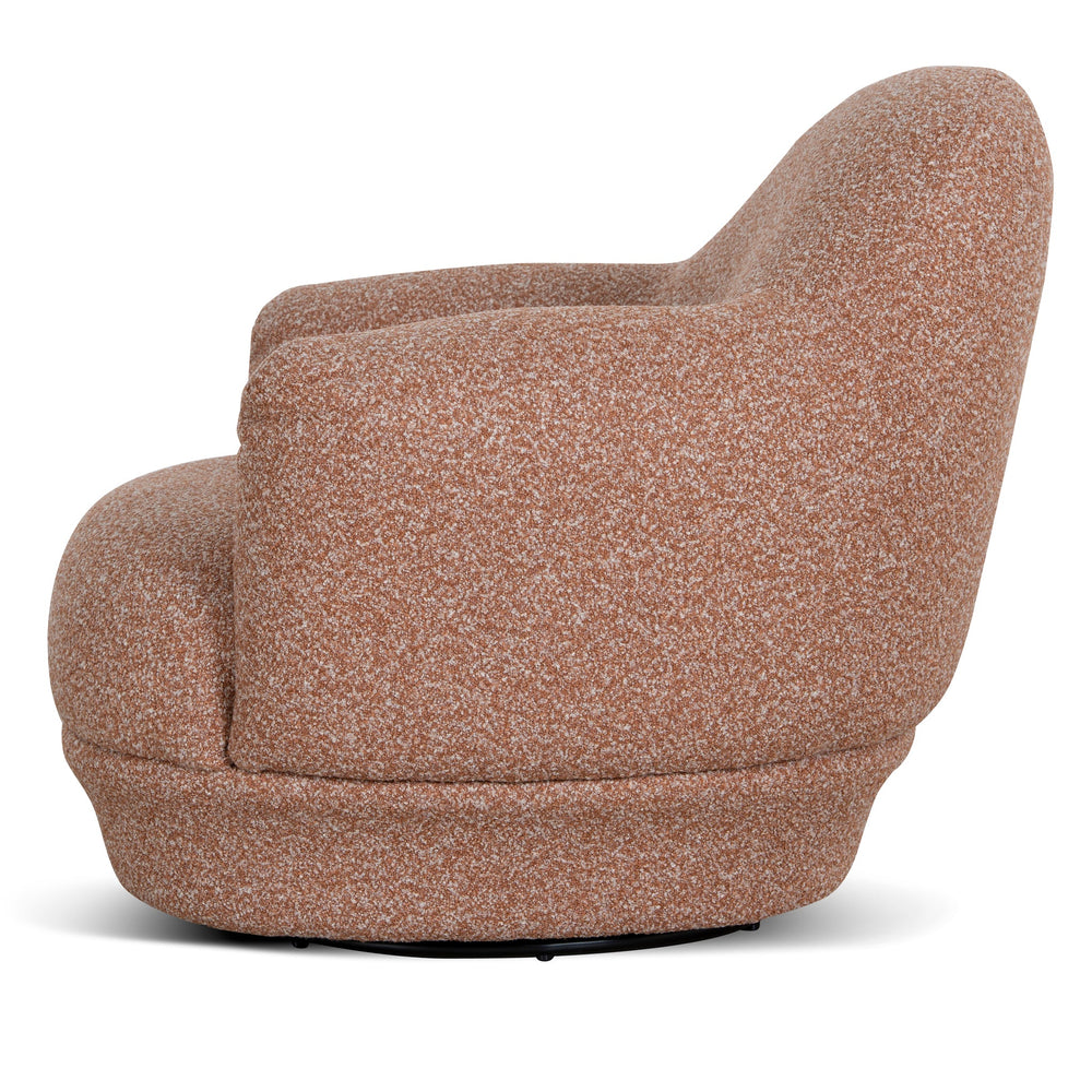 Swivel Armchair | Terracotta Brown | Myka Home - View 3