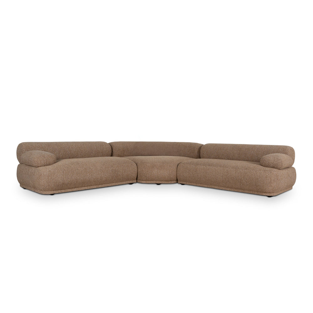 Modular Corner Sofa | Almond Brown | Myka Home - View 2