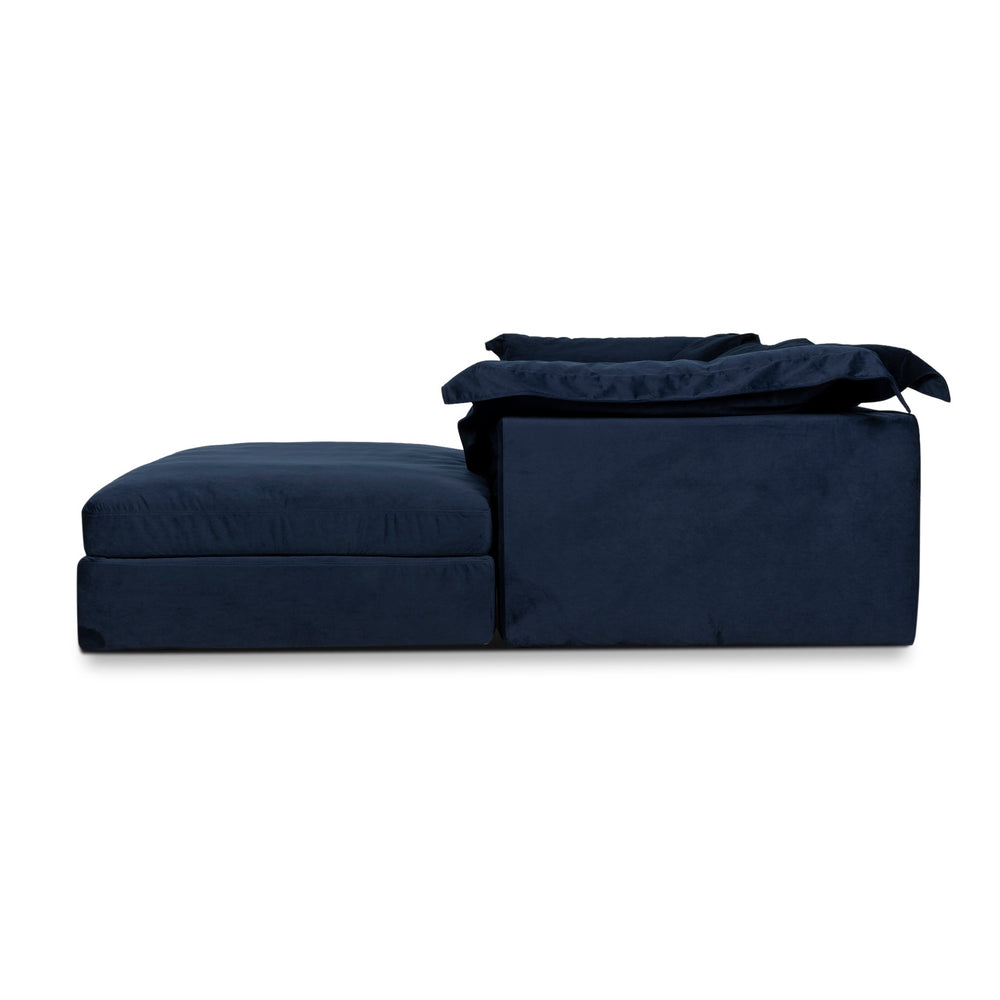3 Seater Chaise Sofa | Navy Blue | Myka Home - View 5