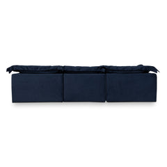3 Seater Chaise Sofa | Navy Blue | Myka Home