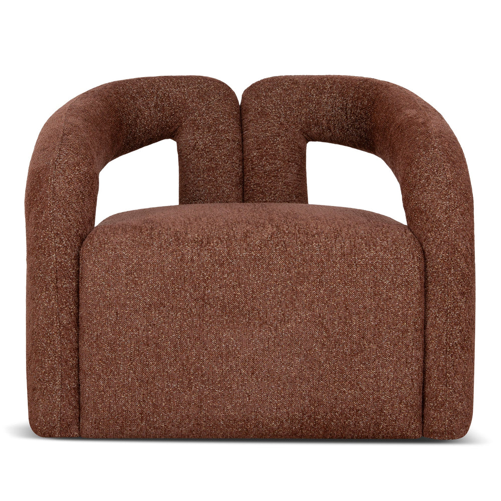 Fabric Armchair | Warm Brown | Myka Home - View 3