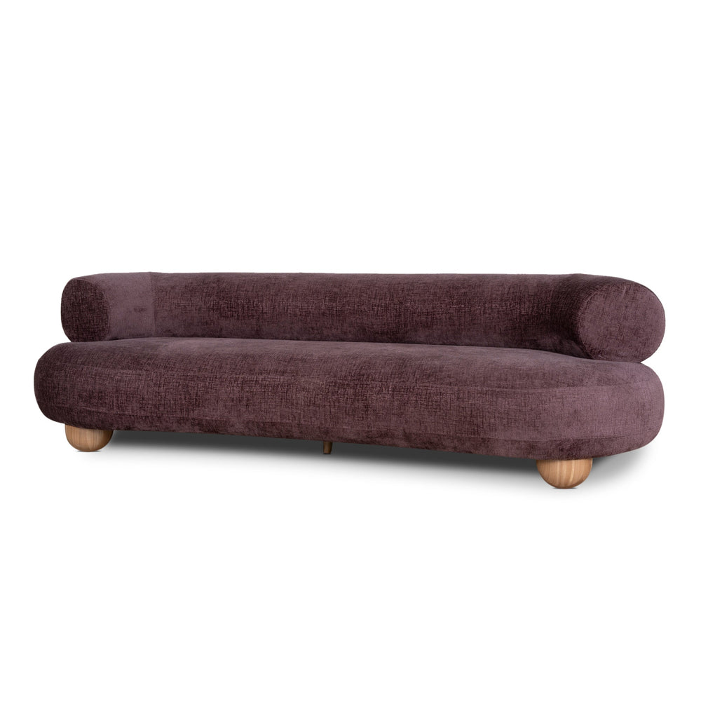 3 Seater Sofa | Plum | Myka Home - View 3
