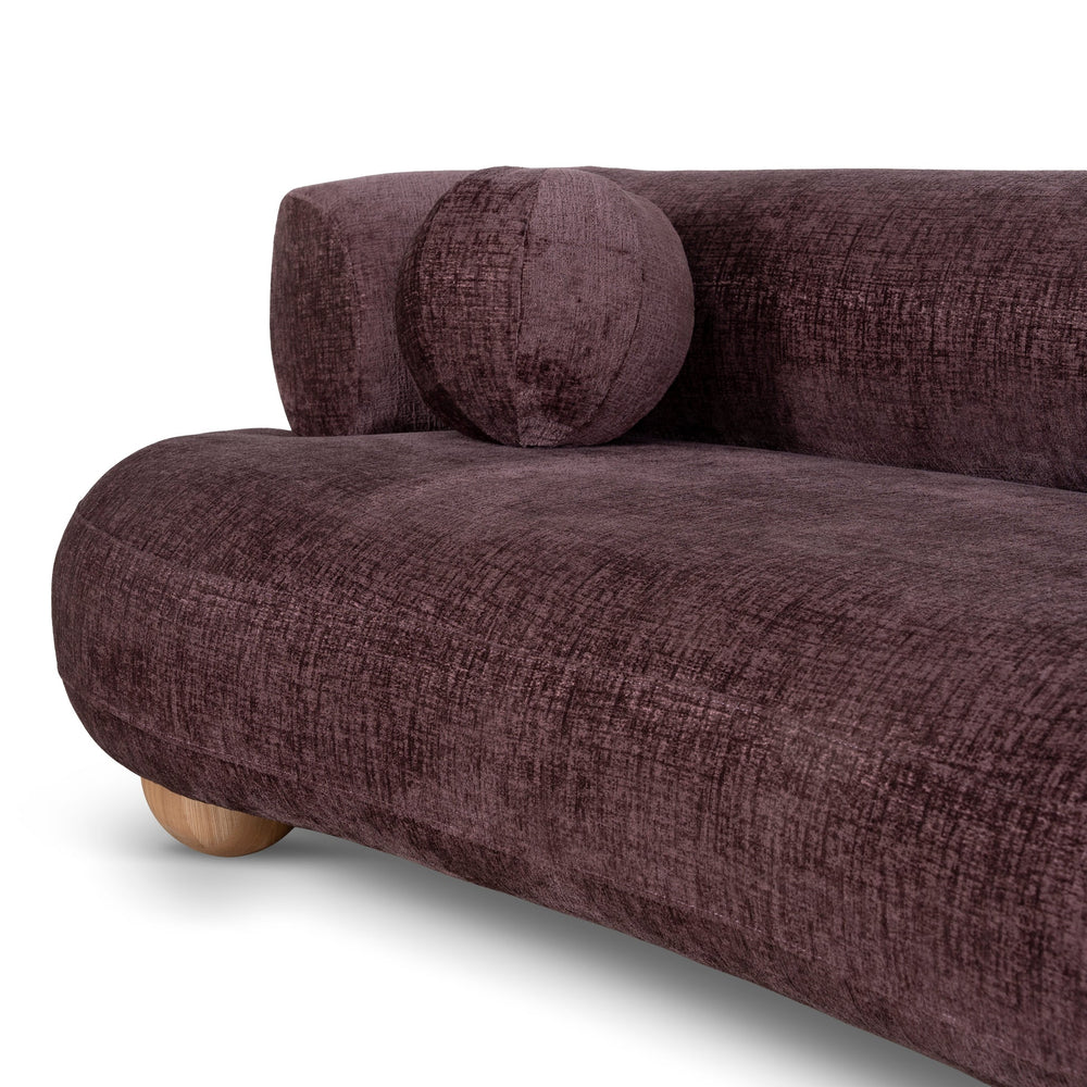 3 Seater Sofa | Plum | Myka Home - View 5