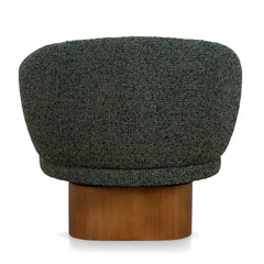 Fabric Swivel Armchair | Dusky Green | Myka Home