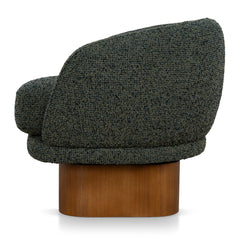 Fabric Swivel Armchair | Dusky Green | Myka Home