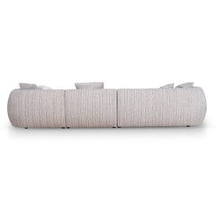 4 Seater Right Chaise Sofa | Plush Spec Brown | Myka Home