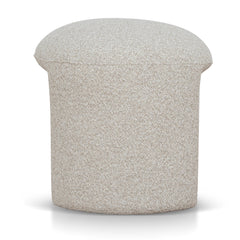Round Ottoman | Cream Beige | Myka Home