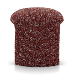Round Ottoman | Autumn Red | Myka Home