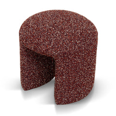 Round Ottoman | Autumn Red | Myka Home