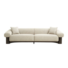 Dark Brown 3 Seater Sofa | Soft Beige | Myka Home