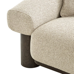 Dark Brown 3 Seater Sofa | Soft Beige | Myka Home