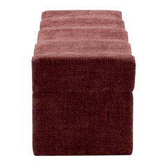 1.8M Ottoman Bench | Lila Burgundy | Myka Home