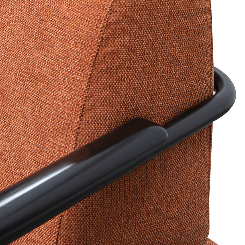 Fabric Armchair - Burnt Orange - Black Legs - View 10