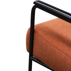 CLC6103-IG Fabric Armchair - Burnt Orange - Black Legs