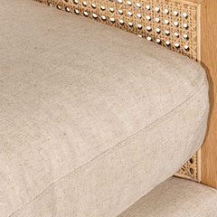 CLC6398-CH Wingback Rattan Armchair - Distress Natural - Sand White