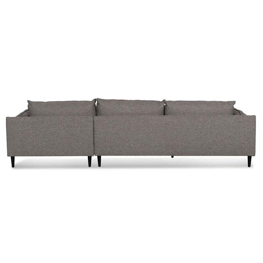 4 Seater Right Chaise Fabric Sofa - Graphite Grey - View 4