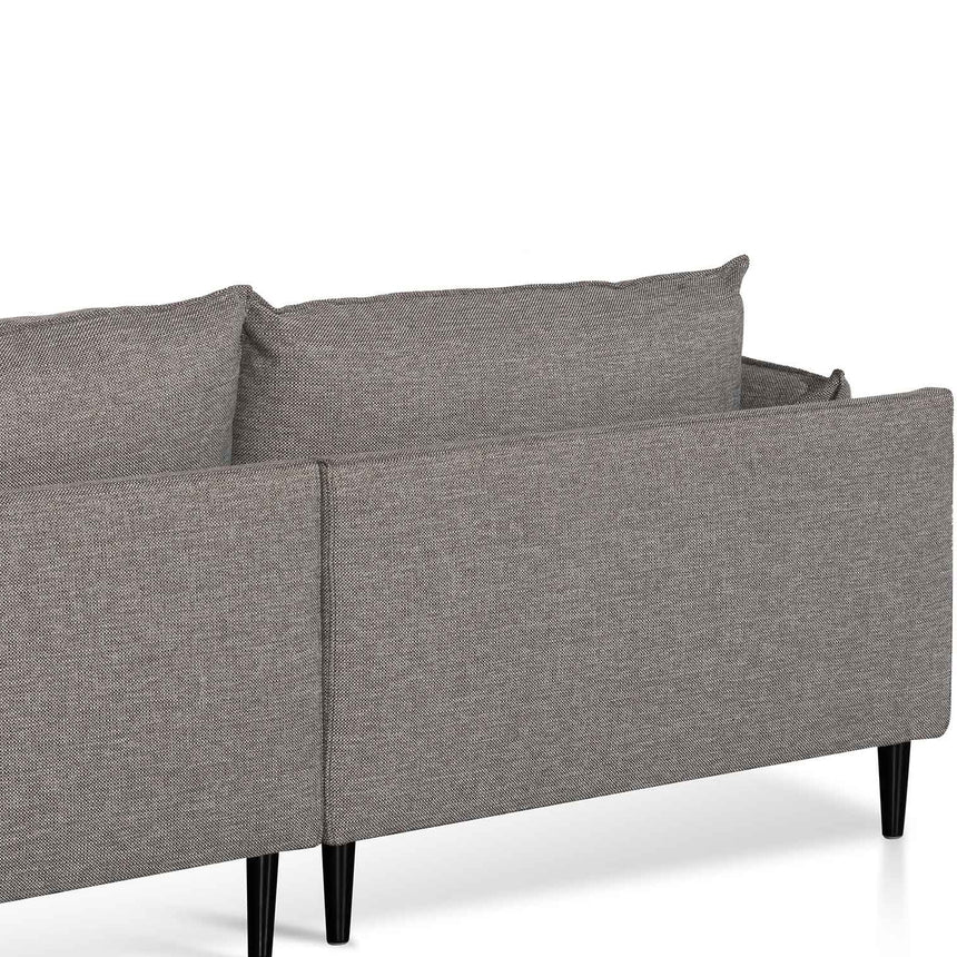 4 Seater Left Chaise Fabric Sofa - Graphite Grey - View 13