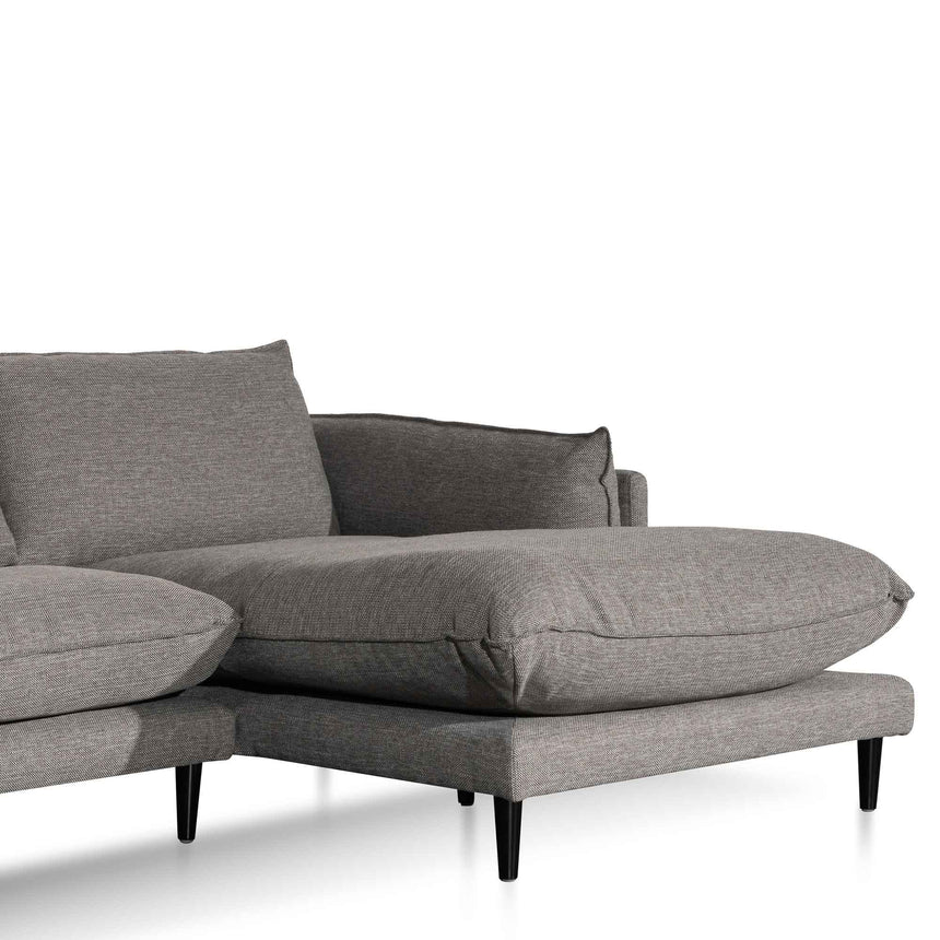 4 Seater Right Chaise Fabric Sofa - Graphite Grey - View 5