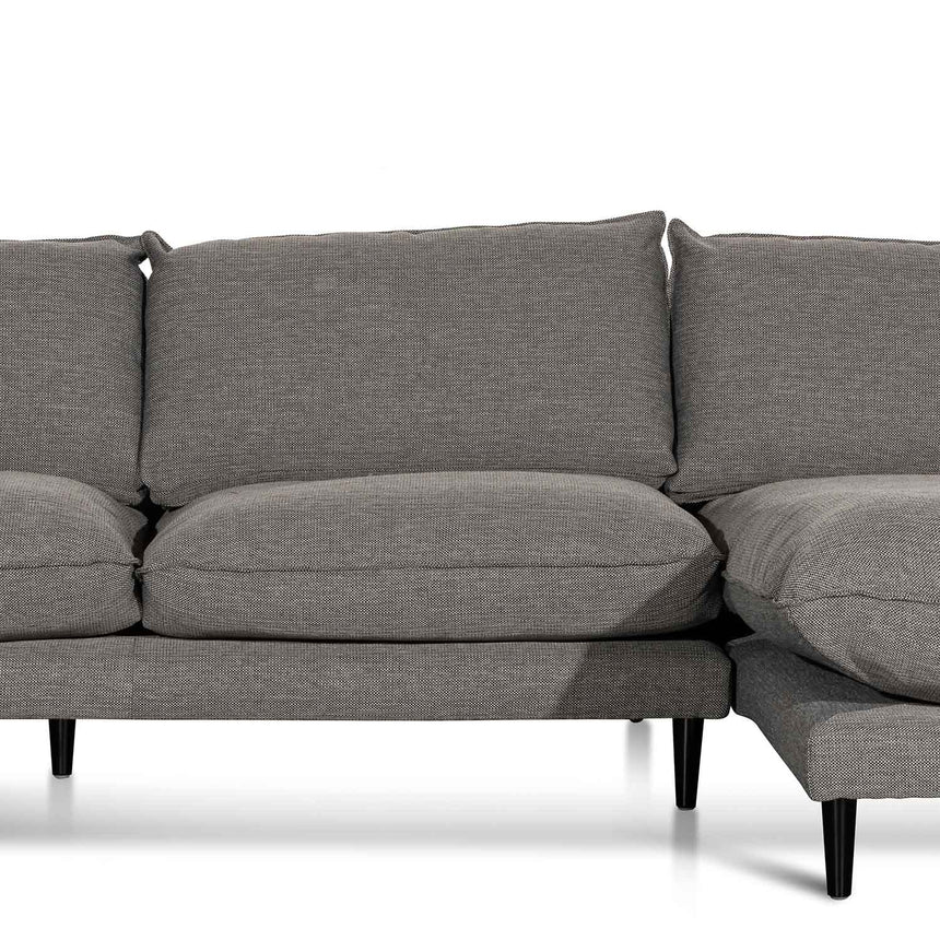 4 Seater Right Chaise Fabric Sofa - Graphite Grey - View 8