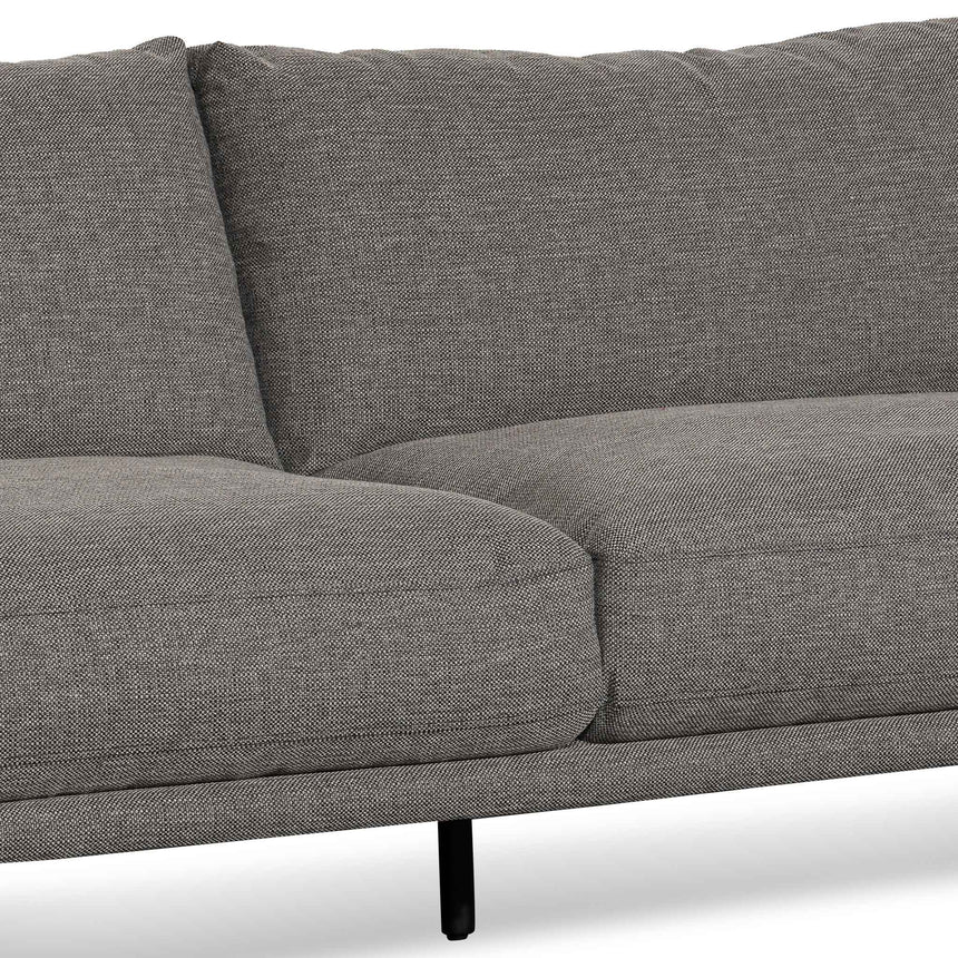 4 Seater Left Chaise Fabric Sofa - Graphite Grey - View 8