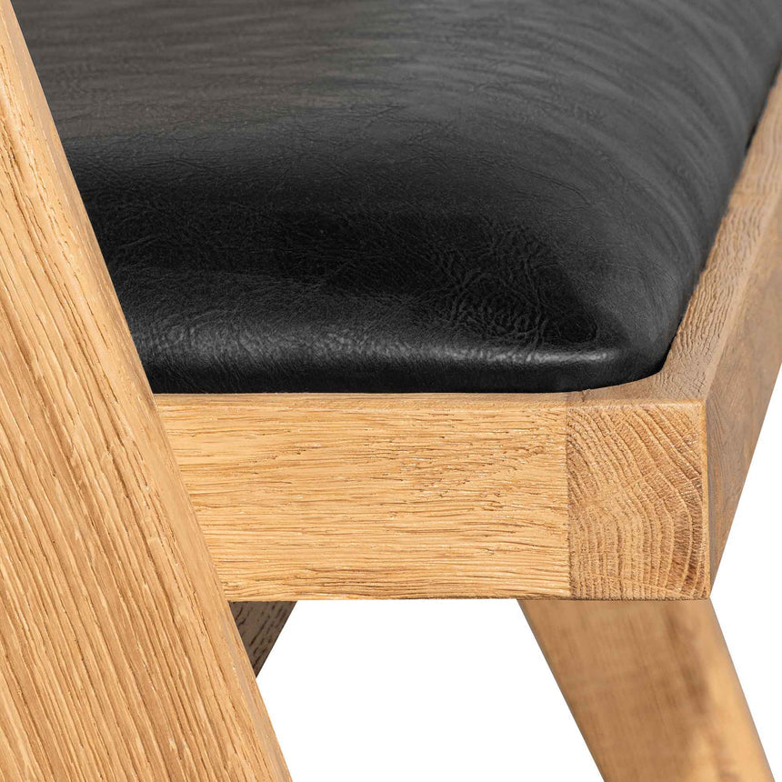 Rattan Armchair - Distress Natural and Black Seat - View 11