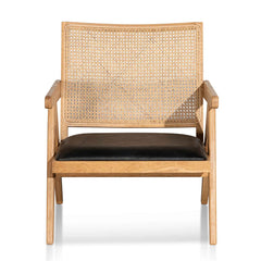 CLC6504-CH Rattan Armchair - Distress Natural and Black Seat