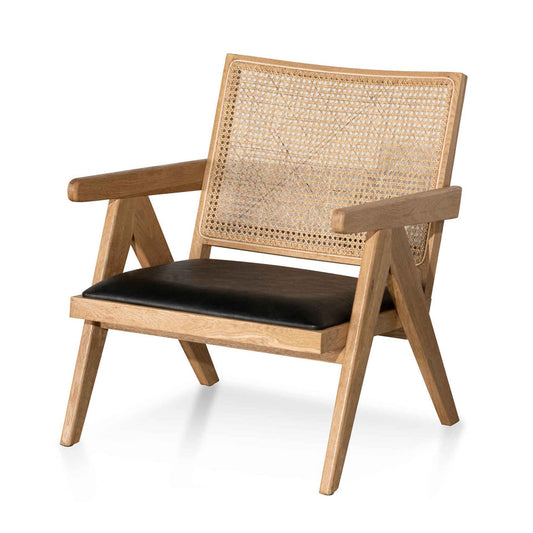 CLC6504-CH Rattan Armchair - Distress Natural and Black Seat