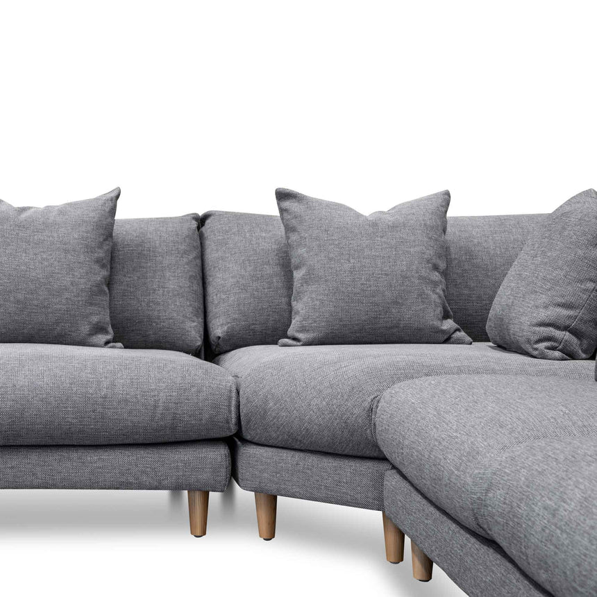 Left Return Modular Sofa - Graphite Grey - View 5