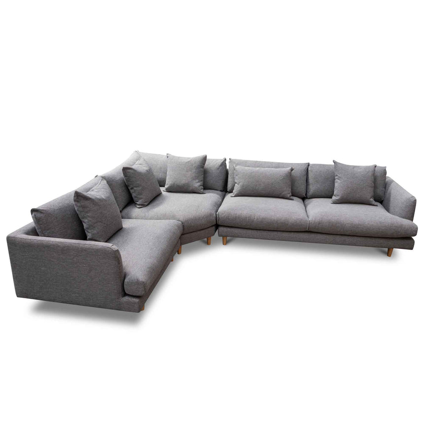 Left Return Modular Sofa - Graphite Grey - View 13