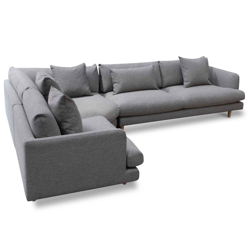 Left Return Modular Sofa - Graphite Grey - View 15