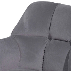 CLC6560-LF Visitor Chair - Dark Grey Velvet with Black Legs