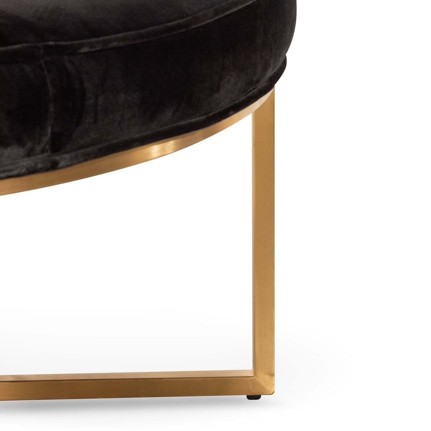 100cmx46cm Ottoman - Black Velvet - View 11