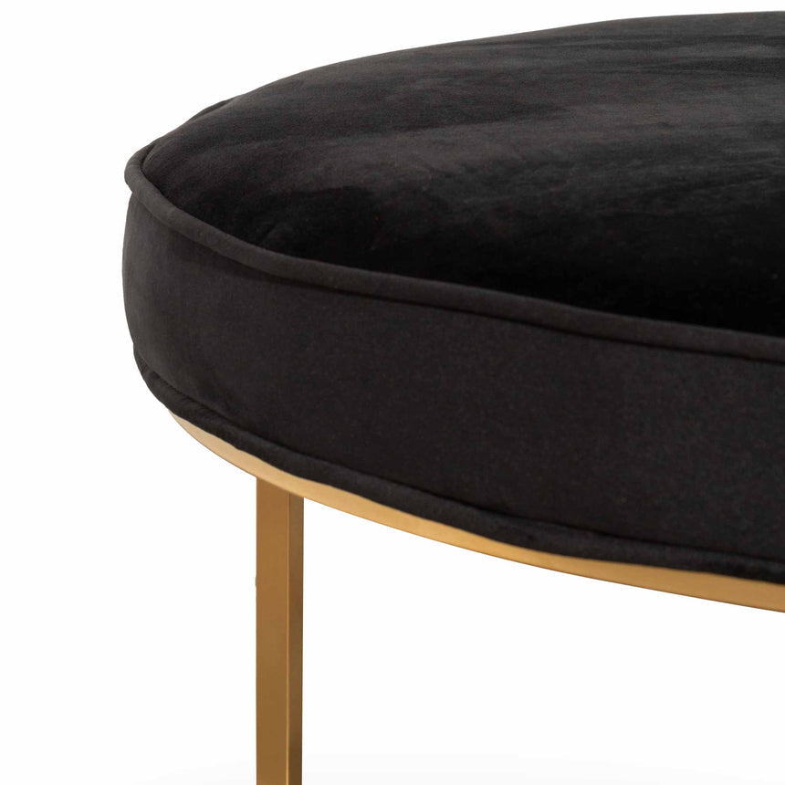 100cmx46cm Ottoman - Black Velvet - View 13