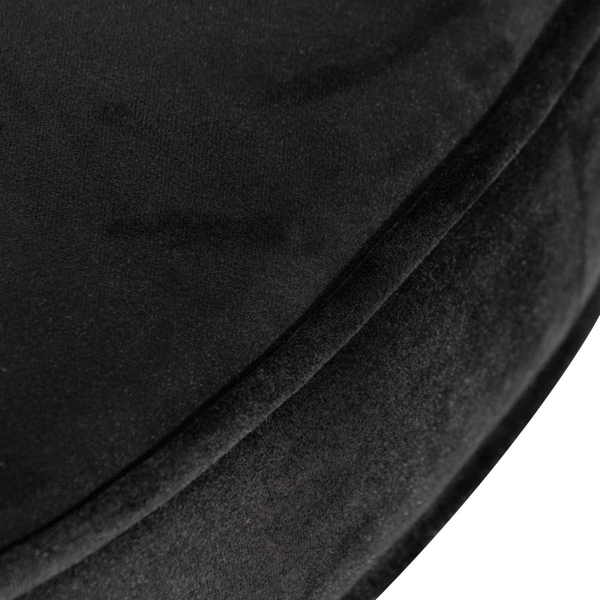100cmx46cm Ottoman - Black Velvet - View 7