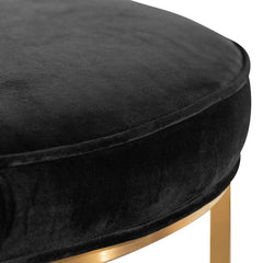 CLC6627-BS 100cmx46cm Ottoman - Black Velvet