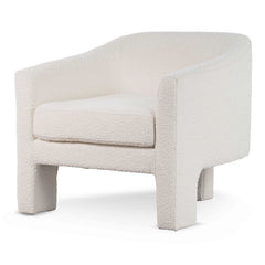 CLC6650-CA Fabric Armchair - Ivory White Boucle