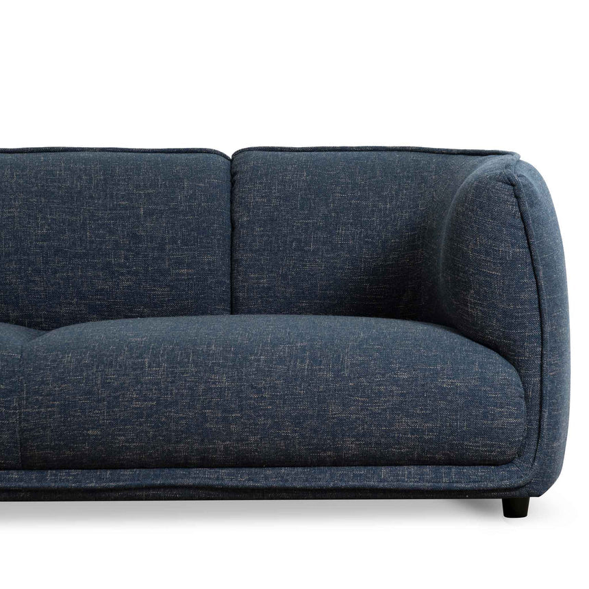 3 Seater Fabric Sofa - Dark Blue - View 6