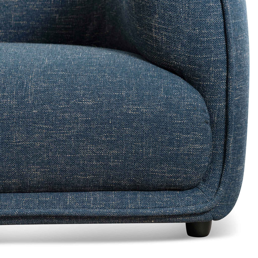 3 Seater Fabric Sofa - Dark Blue - View 8