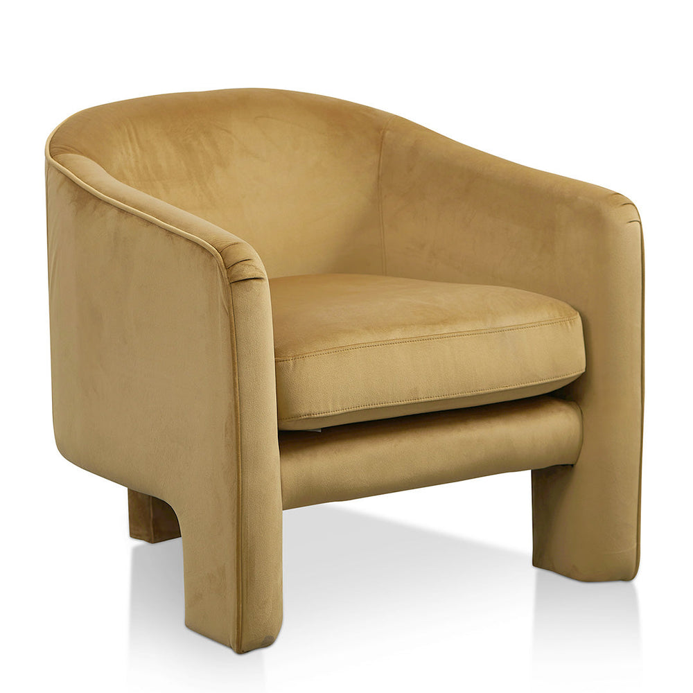 Fabric Armchair - Mustard - View 6