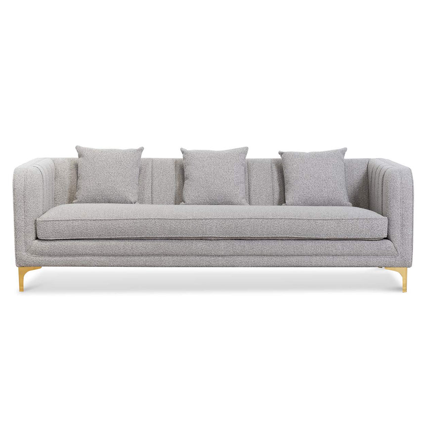 3 Seater Sofa - Ash Grey Boucle - View 2